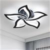 Riserva Plafoniera LED Soffitto Moderna 60W, Forma di Petalo Nero, 6500K
