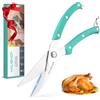 HAUSHOF Forbici da Cucina 10" 255 mm, robuste forbici da cucina affilate in acciaio inox, forbici da carne per carne, pollo, pesce, ossa, verdure