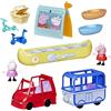 Peppa Pig, playset I Viaggi di Peppa: Avventura all'aperto, 2 Action Figure, Auto e Bus Mini, Barche, Tenda e Altro, prescolare, Bambini e Bambine, 3+