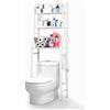 JUPPLIES Mobile Sopra WC Bagno 3 Ripiani Salvaspazio - Scaffale Sopra Toilette Metallo 47x26x153cm | Piedi Regolabili | Supporto Anti-Ribaltamento | Mobiletto Sopra WC Moderno
