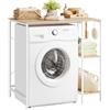EUGAD Mobile Lavatrice 2 Ripiani Regolabili Laterali 90x60x91 Bianco+Rovere