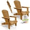 Juskys® Korfu lettino relax balcone terrazza resistente intemperie design compatto Set da 2