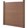 NEU.HOLZ Recinzione in WPC per Giardino Steccato Frangivista Elegante Resistente Staccionata Modulare Espandibile Alta 183 cm Lunghezza 187 cm Marrone