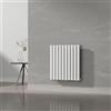 [neu.haus] Termosifone da Parete Radiatore Design Riscaldamento ad Acqua Calda Termoarredo a Pannello Singolo con Elementi Tubolari 60 x 60 cm - Bianco