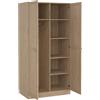 AVANTI TRENDSTORE Corsico - Armadio a 2 ante a battente in legno truciolare con 5 ripiani e un asta per vestiti, disponibile bianco oppure Jackson Hickory. Dimensioni: LAP 98,5x200,1x61,6cm