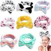 CZAYEFNH 8 Pezzi Fasce per Capelli Bowknot per Trucco, Fiocchi Avvolgimenti in Pile Corallo per Sport, Bagno, Doccia e Cura della Pelle