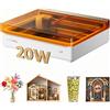 xTool M2 20W Incisore Laser Chiuso Classe 1 con Doppia Fotocamera. Taglio e Incisione per Legno, Plexiglass e Pelle. Macchina Fai da Te Sicura, Ideale per Principianti e Artigianato