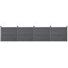 NEU.HOLZ Recinzione in WPC per Giardino Steccato Frangivista Elegante Resistente Staccionata Modulare Espandibile Alta 165 cm Lunghezza 618 cm Grigio