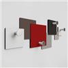 Giallobus - Appendiabiti da parete 4Me - 01 - Tacto - Legno Mdf + Alluminio - 60L x 25l cm - 01 - M - Attaccapanni da Muro con 4 Ganci in Alluminio e Legno