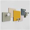 Giallobus - Appendiabiti da parete 4Me - 01 - Tacto - Legno Mdf + Alluminio - 60L x 25l cm - 12 - M - Attaccapanni da Muro con 4 Ganci in Alluminio e Legno