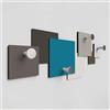 Giallobus - Appendiabiti da parete 4Me - 01 - Tacto - Legno Mdf + Alluminio - 60L x 25l cm - 11 - M - Attaccapanni da Muro con 4 Ganci in Alluminio e Legno