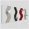 Giallobus - Appendiabiti da parete 4Me - 04 - Canyon - Legno Mdf + Alluminio - 60L x 25l cm - 01 - M - Attaccapanni da Muro con 4 Ganci in Alluminio e Legno