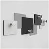 Giallobus - Appendiabiti da parete 4Me - 01 - Tacto - Legno Mdf + Alluminio - 60L x 25l cm - 04 - M - Attaccapanni da Muro con 4 Ganci in Alluminio e Legno