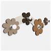 Giallobus - Appendiabiti da parete 4Me - 05 - Flowers - Legno Mdf + Alluminio - 60L x 25l cm - 08 - M - Attaccapanni da Muro con 4 Ganci in Alluminio e Legno