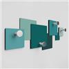 Giallobus - Appendiabiti da parete 4Me - 01 - Tacto - Legno Mdf + Alluminio - 60L x 25l cm - 07 - M - Attaccapanni da Muro con 4 Ganci in Alluminio e Legno