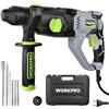 WORKPRO Martello Perforatore 1050W, SDS Plus Mandrino, 4 Funzioni