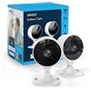 GNCC GC3 Kit 2 Telecamere WiFi Interno, Videocamera Sorveglianza 1080P, Obiettivo Fisso, Installazione Facile, Rilevamento Movimento, 2.4G, Archiviazione su SD Locale, Servizi Cloud Opzionali, Plug-in