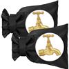 Vicloon Protezione Rubinetto Giardino, 2Pcs Copertura per Rubinetto, Copri Rubinetto Antigelo Impermeabile, Copertura Esterna per Rubinetto per Antigelo Protezione Invernale Universale (Nero)