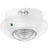 deleyCON 1x Infrarossi Rilevatore di Movimento Risalire in Superficie Montaggio a Soffitto Interiore Controllo Della Luce Area di Lavoro a 360° Portata 6m Sensore di Luce Integrato Bianco