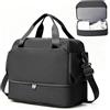 SEAFEW Borsone da Viaggio,Bagaglio a Mano 40x30x20 Ryanair Borsa da Viaggio con Scomparto per le Scarpe,Borsa da Cabina Ryanair Borsa Sportiva Borsone da Palestra Borsa da Weekend,C02-Nero