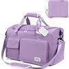 Flintronic Borsone da Viaggio Pieghevole, Borsone Palestra Sportiva con Etichetta Bagaglio, Borsa Sportiva con Scomparto Scarpe, Grande Capacità Borsa da Viaggio Duffel per Sport/Viaggi (36L)