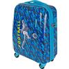 PERLETTI Trolley Bambino Rigido Stampa Football - Valigia Bimbo Calciatore in ABS con Lucchetto a Combinazione - Bagaglio mano Bambini Manico Telescopico 4 Ruote - 51x35x20cm - 35L (Football, XS)