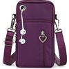 Aucuu Borsa a Tracolla da Donna in Nylon, Mini Borsa a Tracolla con Cinghie Regolabili Staccabili, Fascia da Braccio per Cellulare con Porta Cuffie per Cellulari Sotto i 7"