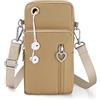 Aucuu Borsa a Tracolla da Donna in Nylon, Mini Borsa a Tracolla con Cinghie Regolabili Staccabili, Fascia da Braccio per Cellulare con Porta Cuffie per Cellulari Sotto i 7"