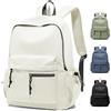 WEPLAN Zaino Scuola Media Superiore Ragazza Ragazzo, Zaino Università Lavoro Donna Uomo, Zainetto Porta PC 14 Pollici Impermeabile, Zaini Scuola Casual Donna Backpack,F2-Beige