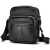 SPAHER Borsa da uomo a tracolla in vera pelle piccola borsa a tracolla da uomo borsa a tracolla borse business vintage zaini indossati attraverso tasche multifunzione borse da viaggio, Nero 009, 6,7 x