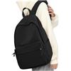 WEPLAN Zaino Scuola Media Superiore Ragazza Ragazzo, Zaino Università Lavoro Donna Uomo, Zainetto Porta PC 14 Pollici Impermeabile, Zaini Scuola Casual Donna Backpack,A1-Nero