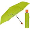 PERLETTI Ombrello Portatile con Fantasia Fiori Pois - Ombrellino Pieghevole Antivento Resistente - Ombrello Piccolo Donna Elegante Mini - Apertura Automatica Diametro 96 cm (Verde)
