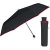 PERLETTI Ombrello Pieghevole Antivento Uomo - Ombrello Compatto Leggero da Viaggio con Apertura Manuale - Ombrello Piccolo Resistente Tascabile Classico Uomini - Diametro 97 cm (Nero)