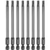 QUARKZMAN 8Pz Punte Cacciavite Piatte Testa Esagonale H4 (4mm) Punta Magnetiche Gambo Esagonale 1/4 Lunga 100mm (4) Lucidatura a Specchio Inserti per Avvitatore Metrico per Chiave
