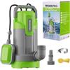 WORKPRO 2-in-1 Pompa Sommergibile per Acque Luride da 700 W, Interruttore a Flottante, Portata Max. 17.000 L/h, Profondità Max. di Immersione 7 m, Ideale per Drenaggio di Cantine, Piscine e Giardini