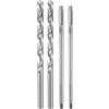 QUARKZMAN Set di Punte e Maschi per Filettare, 2pz M8 x 1.25 Metrici Maschi a Filettare a Flauto 150mm Extra Lungo & 2pz Punte da Trapano da 8mm a Flauto 165mm Extra Lungo HSS-6542
