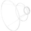 Ipetboom Supporto per Lampada da Tavolo Fai da Te in Ferro Bianco 18 Cm, Cornice Luminosa Retrò Smontabile per Paralume, Accessori per Paralumi e Forniture per Lampade da Scrivania