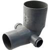 senza CURVA WC RID. 100/90 2 ATTACCHI Diam. 40