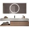 Generisch Sinterstein - Lavabo con cassetto e ripiano, combinazione moderna con specchio LED per il bagno, YT2032, 110 x 55 cm