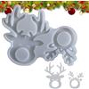 Generico Stampo in Silicone Cervo - 15,5 cm Stampo Renna & Alce | Appesi Grandi e Piccoli | Decorazioni Natalizie Fai-da-Te, Gesso, Argilla, Resina, Sapone, Candela, per Artigianato per Addobbi F