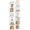 Hzuaneri Libreria a Parete Sospesa, 2 pezzi, Scaffale a 7 Ripiani | 24 x 30 x 186 cm, per Soggiorno, Camera da Letto, Studio, Bianco BC88903X