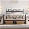 Yaheetech Struttura Letto Matrimoniale Metallo per Materasso 140 x 200 cm