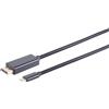 S-Impuls S-IMPULS 10-61045 HDMI til USB-C Adapterkabel 3m 8K60Hz Sort