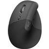 LOGITECH Mouse verticale ergonomico wireless Logitech Lift, grafite, per mancini, per mani piccole e medie