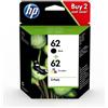 HP Cartucce d'inchiostro HP 62, multipack, nero, tre colori, originali, per Officejet Mobile 250, Envy 5540, Envy 5640, Envy 7640