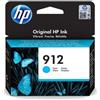 HP Cartuccia d'inchiostro originale HP 912 Ciano, 3YL77AE, per OfficeJet 8010, per OfficeJet Pro 8020