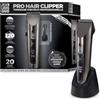 JEAN LOUIS DAVID Tagliacapelli, Jean Louis David Pro Hair Clipper, 20 lunghezze di taglio, batteria agli ioni di litio, lame in acciaio inossidabile e titanio