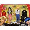 Miraculous Confezione da 2 personaggi  BANDAI  Miraculous  Marinette e Adrien con 2 completi (Ladybug e Cat Noir), accessori  26 cm