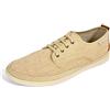 JOMIX Sneakers Uomo Estive Beige Scarpe Casual Basse in Tessuto Traspirante Espadrillas con Lacci per Città Spiaggia Viaggio Tempo Libero Beige 43