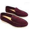 eimeinuosy Mocassini da uomo in pelle scamosciata, mocassini slip-on, per uomo, estivi, leggeri e traspiranti, mocassini piatti, casual, per guida e camminata, scarpe Oxford, VINO ROSSO, 7
